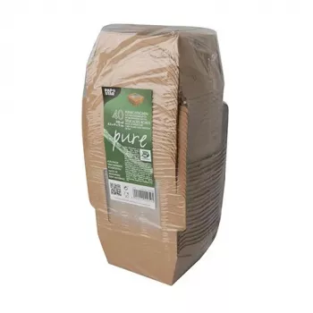 Papstar 87250 embalaža za enkratno uporabo iz kartona s prevleko PLA, rjava, 750 ml, 50 kosov