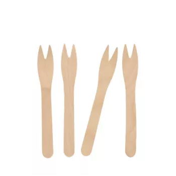 PAPSTAR pure vilica za pomfrit, brezovo les, 121 mm, biorazgradljiva, 1 kos 82557