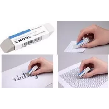 Tombow MONO Sand & Rubber kombinirano radirko, naravni kavčuk, belo-siva, 1 kos (ES-510B)