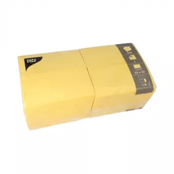 PAPSTAR Bistro prtičke, 330 x 330 mm, 3-slojne, rumene, 1/8 pregib, tissue, skrčeno pakirane, 50 kosov 84580