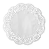 PAPSTAR okrogla podloga za torto, 320 mm, bel čipkast papir z reliefom, 40 g/m², 1 kos (12456)