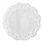 PAPSTAR okrogla podloga za torto, 320 mm, bel čipkast papir z reliefom, 40 g/m², 1 kos (12456)