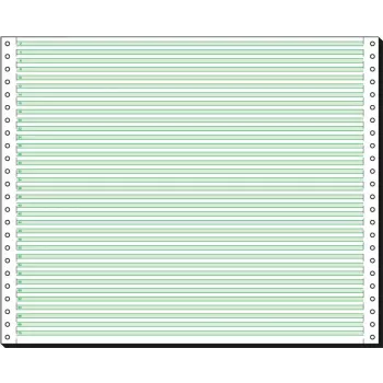 SIGEL 12370 neskončni papir, posamezna perforacija, zelene črte, 305 x 375 mm, 60 g/m², 2000 listov