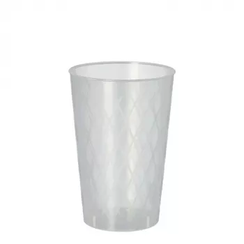 PAPSTAR večkratni kozarec, 0,25 L, prozoren, paket 40 kosov, premer 70 mm, višina 105 mm, primeren za pomivalni stroj (89820)