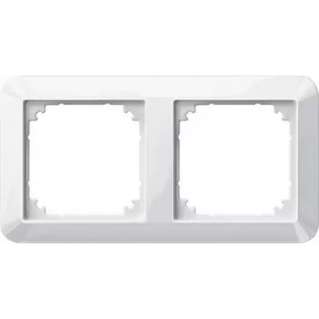 Merten System M okvir za 2 module, Polar White sijaj 389219
