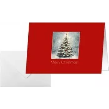 SIGEL DS643 klasična božična voščilnica, 115 x 170 mm, sijoč karton 220 g/m², za brizgalne/laserske/kopirne naprave, 1 kos