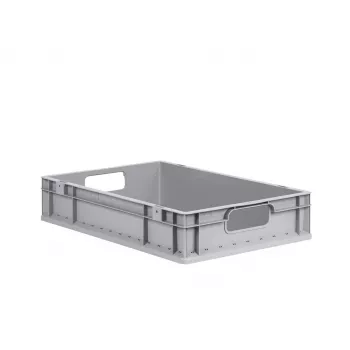 allit ProfiPlus EuroEco O612 siva euro škatla 600x400x120 mm, 24 L, PP, odprti ročaji, zložljiva 456809