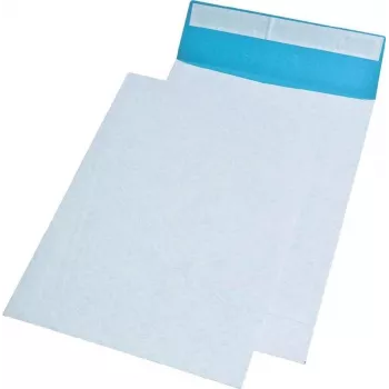 MAILmedia B4 z nitmi ojačana samolepilna pošiljateljska ovojnica, belo-modra, 250 x 353 mm 391080