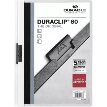 DURABLE DURACLIP 60 A4 mapa s sponko črna (paket 25) 220902