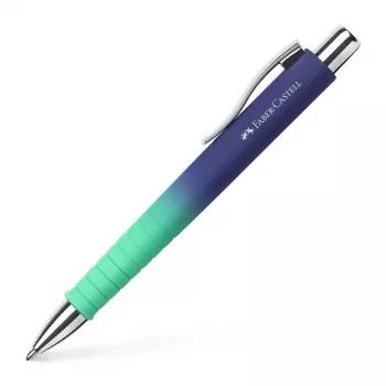 Faber-Castell Poly Ball Urban kemični svinčnik s potisnim mehanizmom, Buzzing Blue, modro črnilo, 0,6 mm širina črte (XB), 1 kos 241132