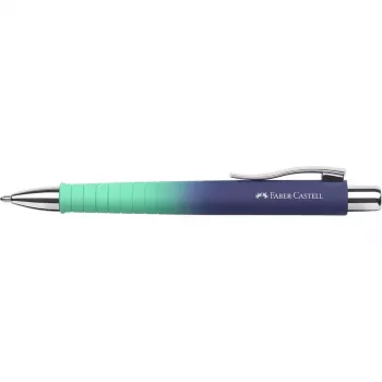 Faber-Castell Poly Ball Urban kemični svinčnik s potisnim mehanizmom, Buzzing Blue, modro črnilo, 0,6 mm širina črte (XB), 1 kos 241132