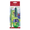 Faber-Castell Dino Jumbo pisalni set, zelen, 3 pisala, 3 mm mina, ergonomsko trikotno, zlomljeno odporno, od 3 let 111529