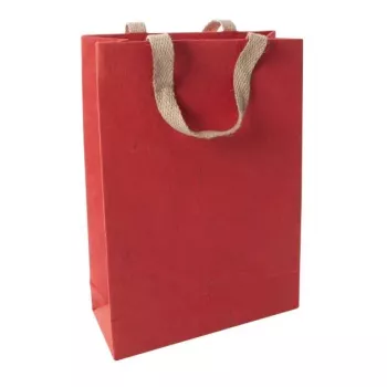 SIGEL Red Coco velika darilna vrečka, papir iz jute, rdeča, 1 kos (ET010)