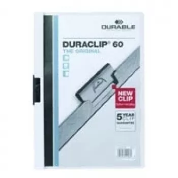 DURABLE DURACLIP 60 A4 mapa s sponko prozoren (paket 25 kosov) 223802