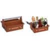 allit McPlus Carry Grillmeister potovalna torba rjava z aluminijastim ročajem, 2 velika predala 8500908000