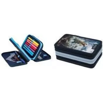 Herlitz TriCase Thunder Rex peresnica, 31-delna, poliester, 3 predali, 3 zadrge 400205916