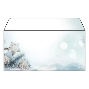 SIGEL Snow Star DL dizajnerski papir 110 x 220 mm, 80 g/m², modro-bel DU312