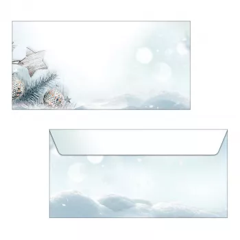 SIGEL Snow Star DL dizajnerski papir 110 x 220 mm, 80 g/m², modro-bel DU312