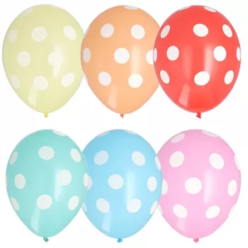 PAPSTAR Dots lateks baloni v mešanih barvah, 29 cm, 100 kosov 84525