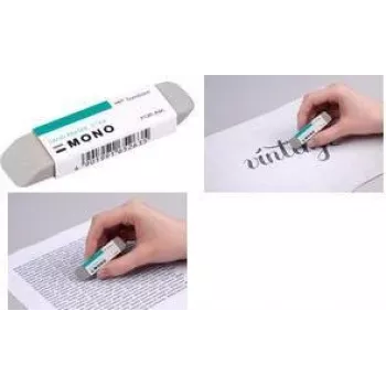 Tombow MONO Sand radirka za črnilo, siva, naravni kavčuk z mikrodelci peska, 1 kos (ES-512B)