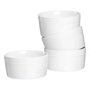Ritzenhoff & Breker BIANCO set modelčkov za peko, 245 ml, 4-delni, porcelan, bel 431452