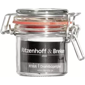 Ritzenhoff & Breker MIA kozarec za vlaganje / posoda za shranjevanje, 125 ml, steklo s kovinskim zapiralom in gumijastim tesnilom, set 6 kosov (813135)