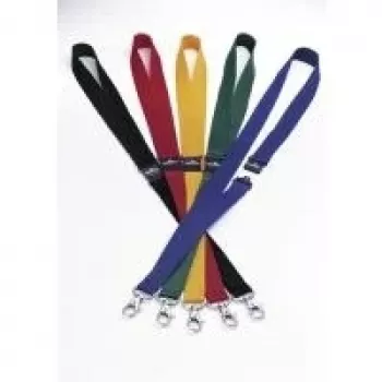 DURABLE tekstilni trak za izkaznice 20 s karabinom, rumen, paket 10 kosov (813704)