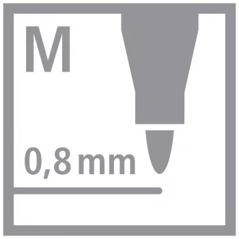 STABILO Fineliner dr!ver, medium, zelen, črnilo na vodni osnovi, ki se ne razmaže in je brez vonja, 1 kos (1089/36)