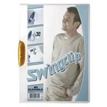 DURABLE SWINGCLIP® 30 A4 prozorna mapa s sponko, kapaciteta 30 listov, paket 25 kosov 226009