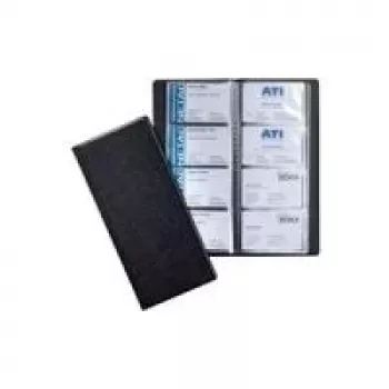 DURABLE VISIFIX® 192 album za vizitke z videzom usnja, črn, 192 kartic 240201