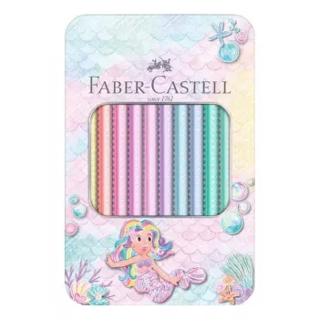 Faber-Castell Sparkle Jumbo trikotni barvni svinčniki, 10-delni set, mešane barve, 3,8 mm mina, območje Soft-Grip, nelomljivi, FSC-certificiran les 210910