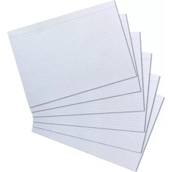 Herlitz kartice DIN A4, črtane, bele, 170 g/m², brez lesa, modro črtanje, obojestranske (10621282)