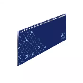 herlitz kompaktni namizni koledar 2023, moder, teden na dveh straneh, spiralna vezava, nemški 50042104