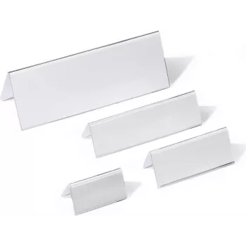 DURABLE držalo za namizno tablico z imenom, 61/122x210 mm, akril, 10 kosov 803419