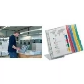 DURABLE FUNCTION TABLE 20 A4 namizni sistem za prikazovanje, 20 plošč, črn okvir, svetlo siv podstavek 568800
