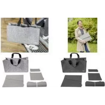 SIGEL BAB02 Desk Sharing Bag Basic L, temno siva, 5-delni komplet