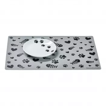 Ritzenhoff & Breker MIKA PAW set posodic za mačke, 2 dela, porcelan, plitve, motiv srca, bela 322606