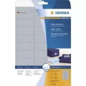 HERMA SuperPrint LaserCopy srebrne folijske etikete 29,6 x 63,5 mm 675 etiket 4098
