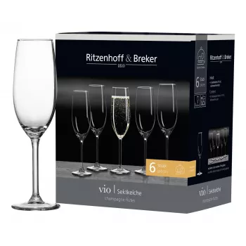 Ritzenhoff & Breker VIO kozarec za penino 0,21 L, trebušaste oblike, primeren za pomivalni stroj, višina 220 mm (812152)