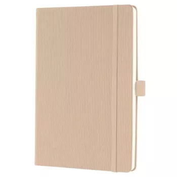 SIGEL Conceptum zvezek A5 karirast bež trde platnice s strukturo Softwave CO650