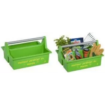 allit McPlus Carry Jardinier košara za orodje, zelena, ergonomski aluminijast ročaj, 2 velika predala, 1 kos (8500906006)