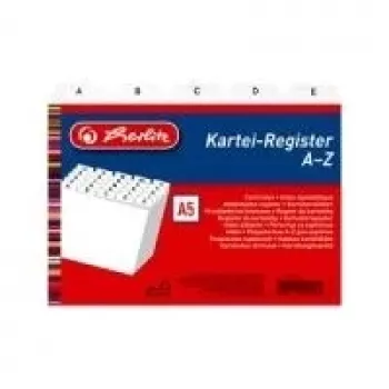 Herlitz A-Z register, A7 ležeče, 24-delni, bel polipropilen 1500768