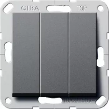 Stikalo GIRA 283228 System 55, dvopolno, 10AX 250V, antracit