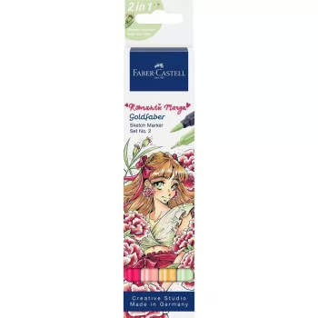 Faber-Castell Goldfaber Sketch Marker komplet Romantic Manga (2 alkoholna markerja z dvema konicama) 164722