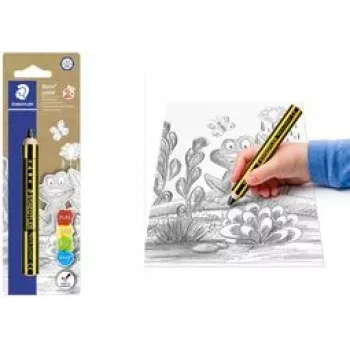 Staedtler Noris Junior grafitni svinčnik, 2B, črno-rumeno črtast, okroglo ohišje, 1 kos 141-2B BK
