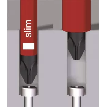 Wiha VDE PlusMinus izvijač SoftFinish electric slimFix 3281 SL/PH 1 dolžina rezila 80 mm (35502)