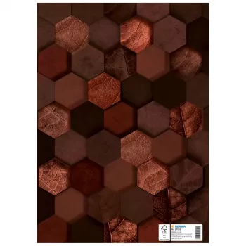 HERMA zaščitni ovitek za zvezke X, karton, DIN A4, rjav, z poljem za oznako, 10 kosov (20092)
