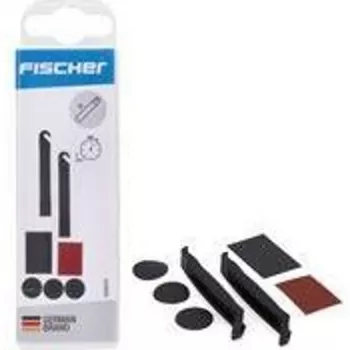 FISCHER kolesarski pribor za krpanje s samolepilnimi zaplatami, 7-delni set v trdi škatli 50561