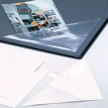 DURABLE CORNERFIX® samolepilni trikotni žepki 75x75 mm, prozorni, 100 kosov 828119