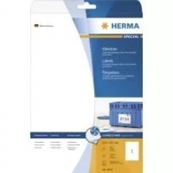 HERMA Special 4824 trajne samolepilne mat prevlečene etikete za hrbet map, bele, A4, 25 listov, 100 etiket